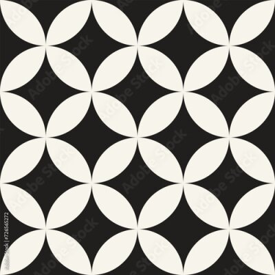 Tapete Vector seamless pattern. Repeating geometric elements. Stylish monochrome background design.