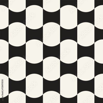 Tapete Vector seamless pattern. Repeating geometric elements. Stylish monochrome background design.