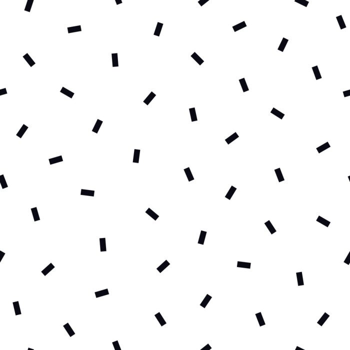Tapete Vector simple seamless pattern with black rectangles. Repeatable white minimalistic background. Modern stylish texture. Memphis design - fashion style 80-90s