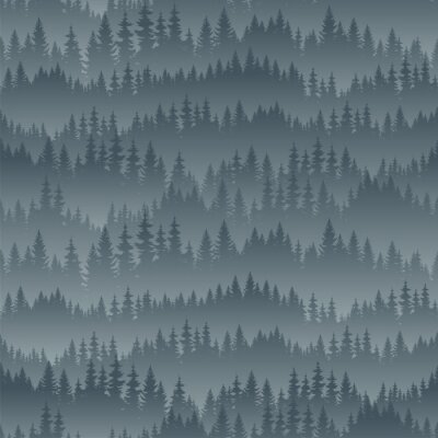 Tapete Vektor-Berge Wald-Hintergrund Textur nahtlose Muster