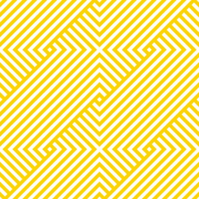 Vektor gelbes geometrisches Muster. Nahtloses geflochtenes Muster