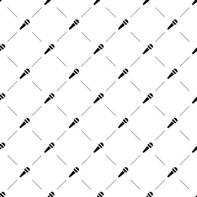 Tapete Vektor nahtlose Muster, Mikrofon