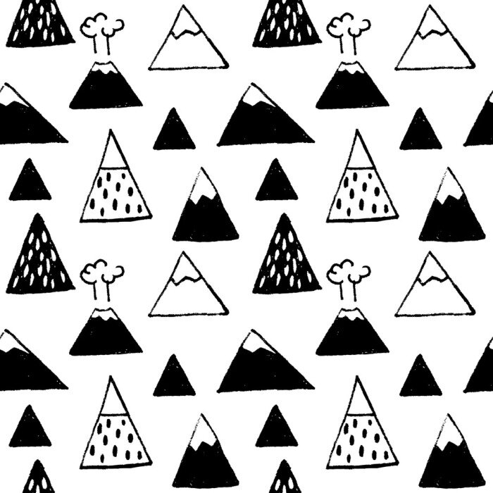 Tapete Vektor nahtlose Muster mit Bergen
