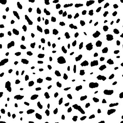 Tapete Vektor nahtlose Schwarz-Weiß-Muster der wilden Katze