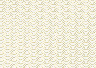 Tapete Vektorhintergrund des japanischen Wellenmusters des Goldes