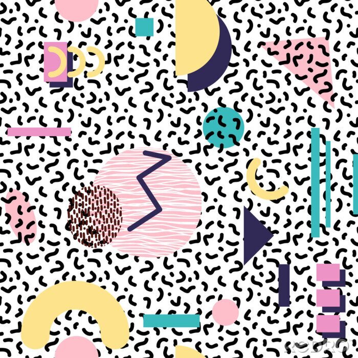 Tapete Verrückter Memphis-Stil