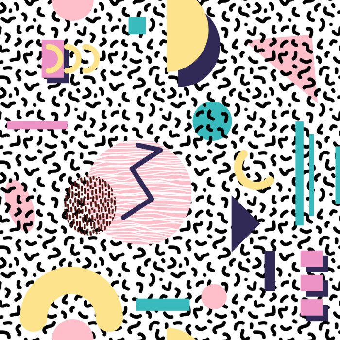 Tapete Verrückter Memphis-Stil