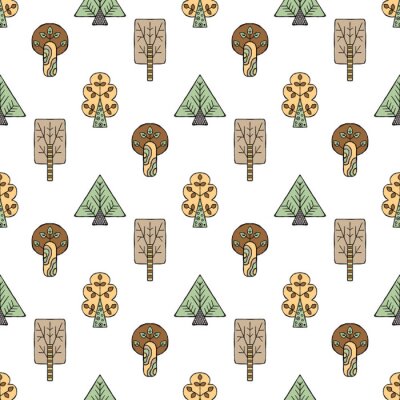 Tapete Verschiedene Zierbäume