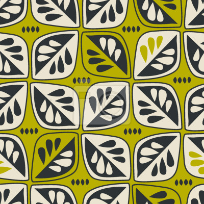 Tapete Vintage-Blätter