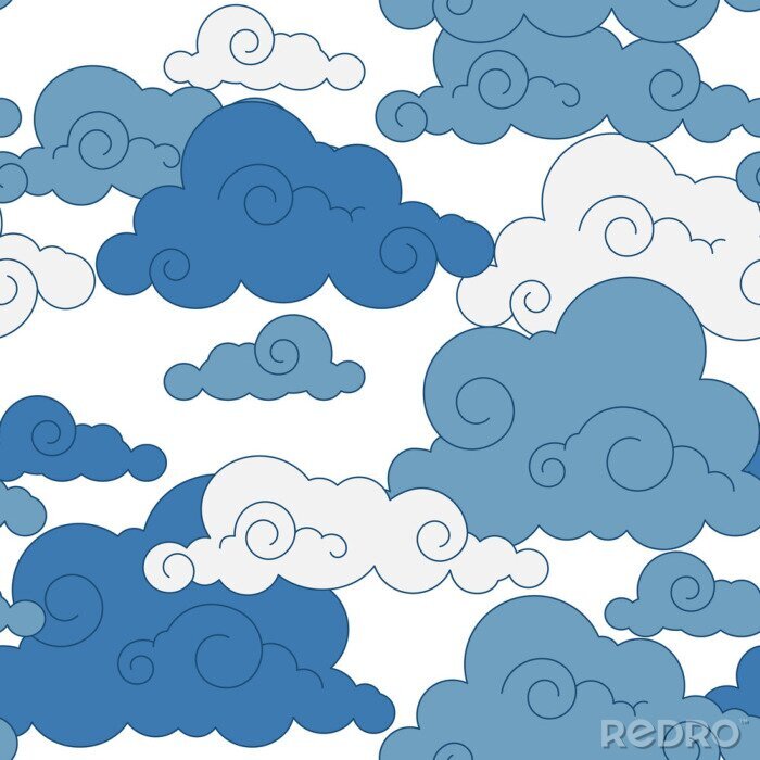 Tapete vintage Cloud chinesischen nahtlose Muster