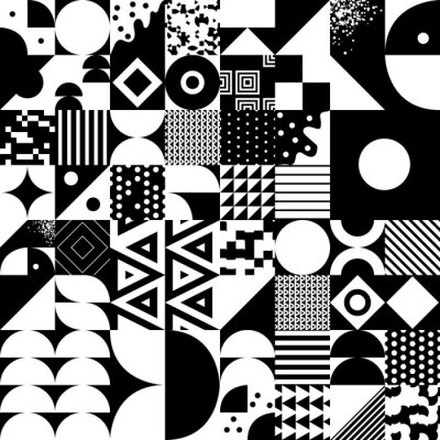 Tapete Vintage retro bauhaus style vector seamles pattern