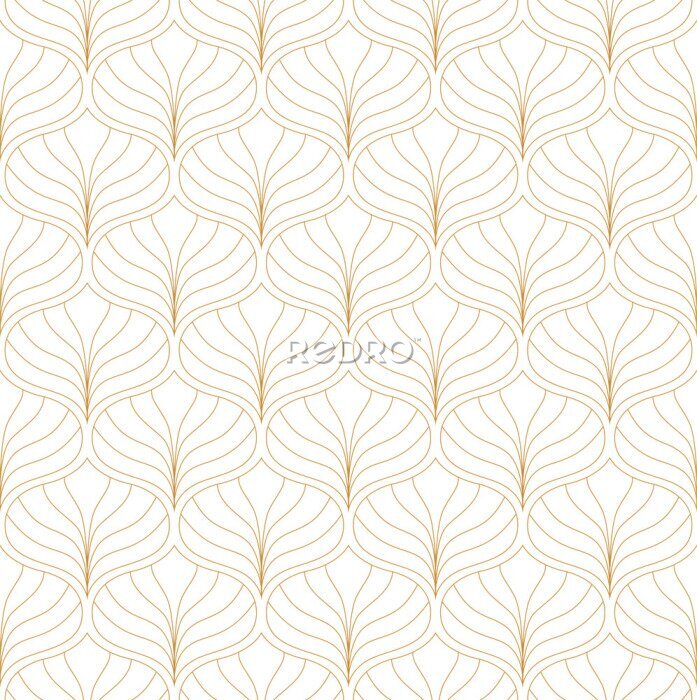 Tapete Vintage Seamless Geometric Pattern. Abstract Vector Background. Art Deco Texture.
