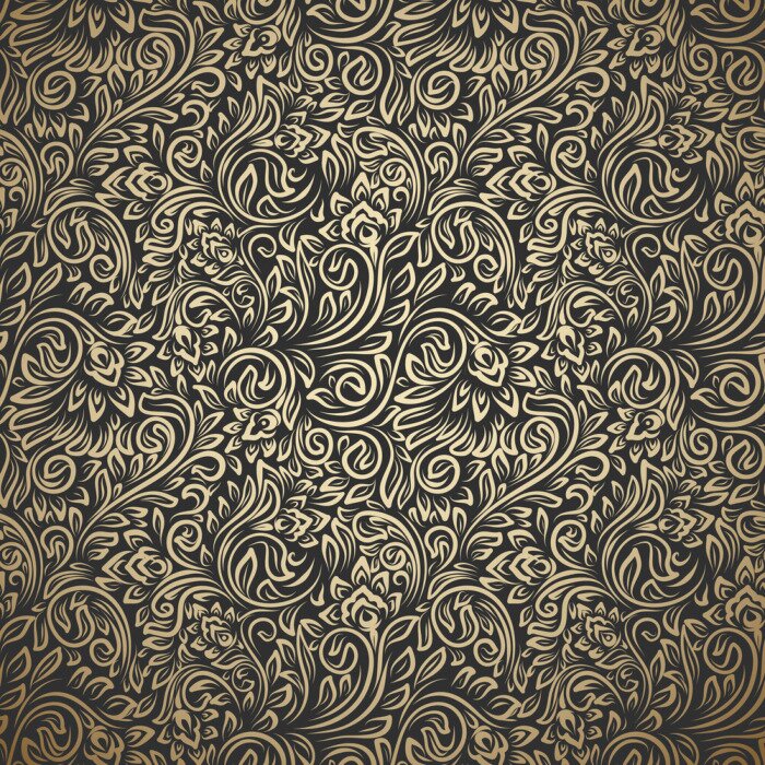 Tapete Vintage seamless pattern with curls