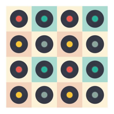 Tapete Vinyl zeichnet nahtloses Muster auf