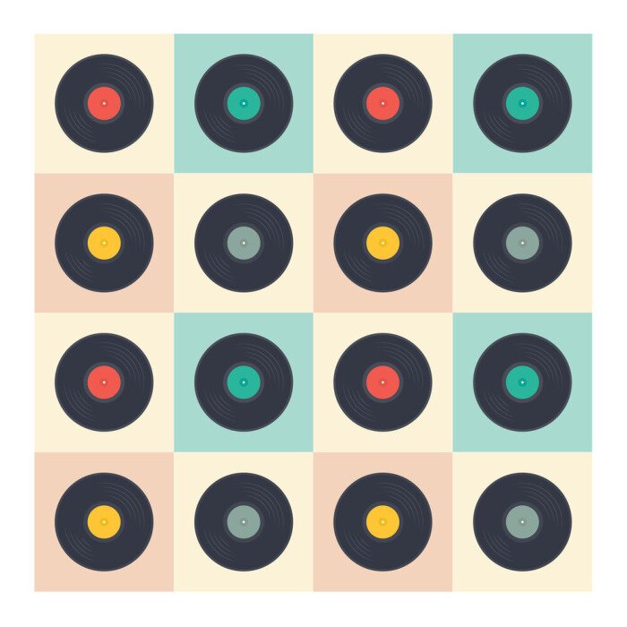 Tapete Vinyl zeichnet nahtloses Muster auf