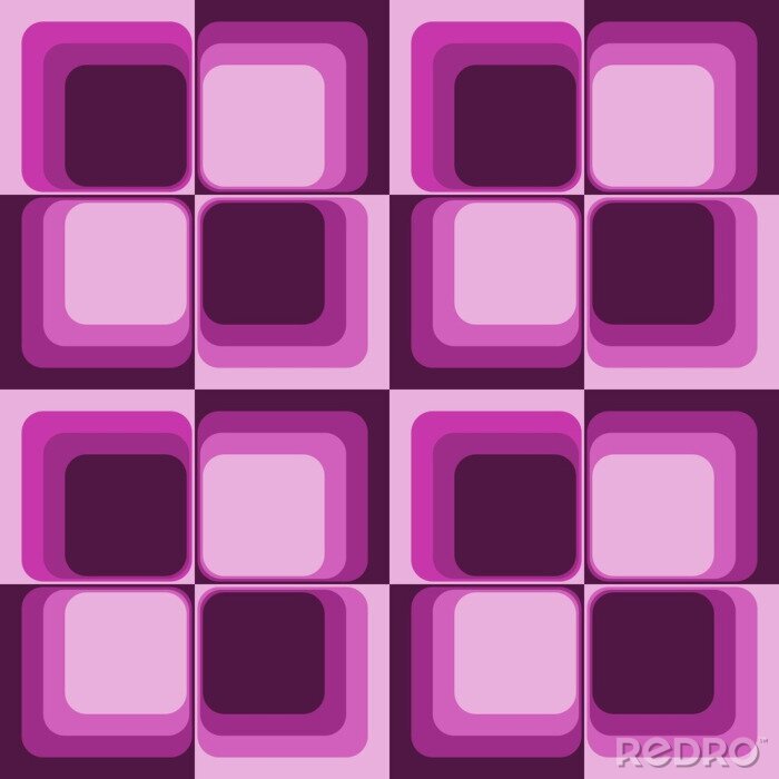 Tapete Violett-rosa Quadrate