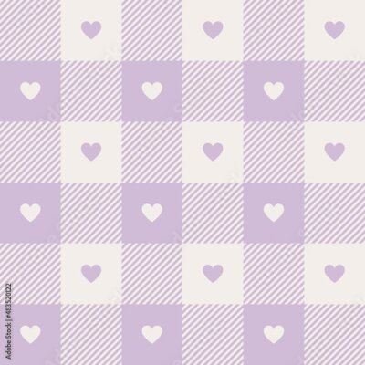 Tapete Violettes pastellfarbenes Karomuster