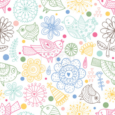 Tapete Vögel in meinem Garten