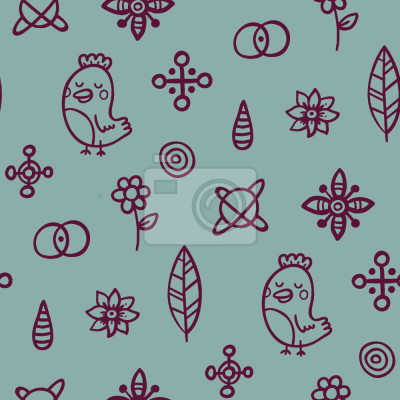 Tapete Vögel lieben Blumen