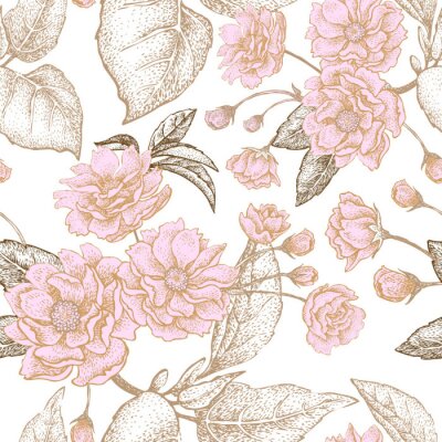 Tapete Vom Barock inspiriertes florales Muster