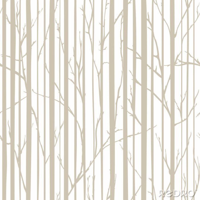Tapete Wald im minimalistischen Stil