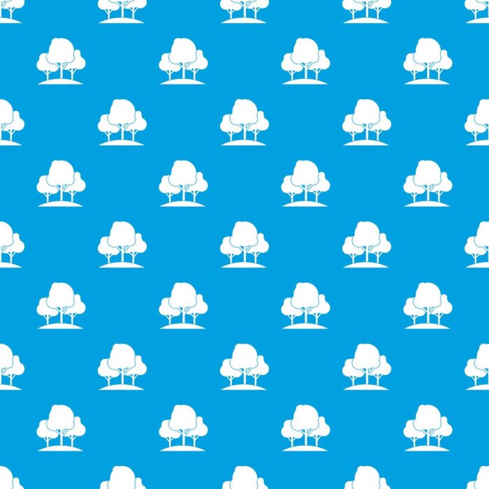 Tapete Waldbäume kopieren nahtloses Blau