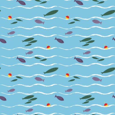 Tapete Wasserfische und Schwimmkörper