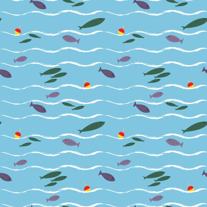 Tapete Wasserfische und Schwimmkörper