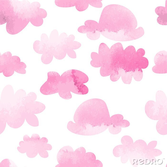 Tapete watercolor clouds seamless pattern
