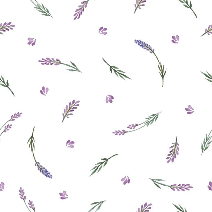 Tapete Watercolor floral pattern