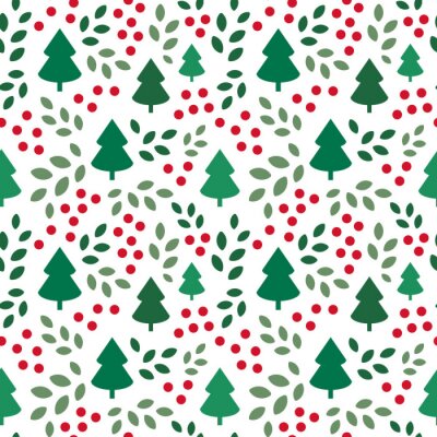 Tapete Weihnachtsbäume zwischen Weihnachtsspots