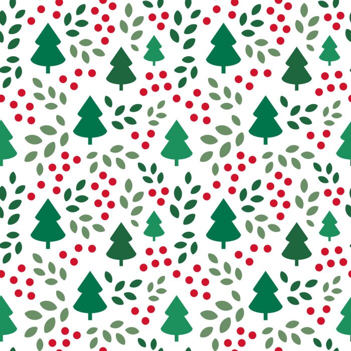 Tapete Weihnachtsbäume zwischen Weihnachtsspots