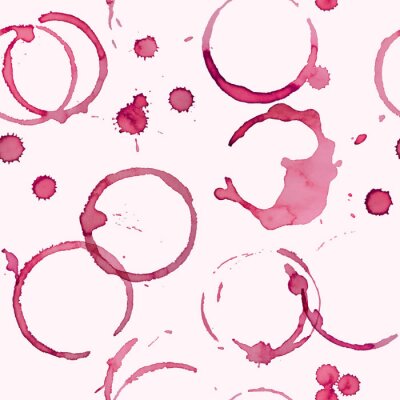 Tapete Weinflecken Vektor nahtlose Muster auf hellrosa Hintergrund, Hintergrund für Weinkarte oder Restaurant Menü