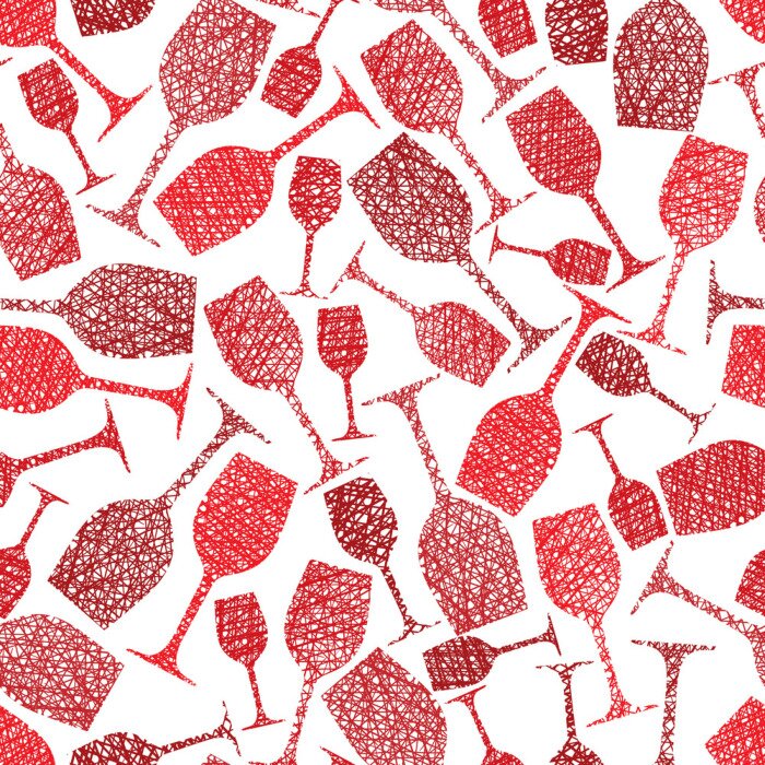 Tapete Weingut Thema nahtlose Hintergrund, Weingläser nahtlose Muster,