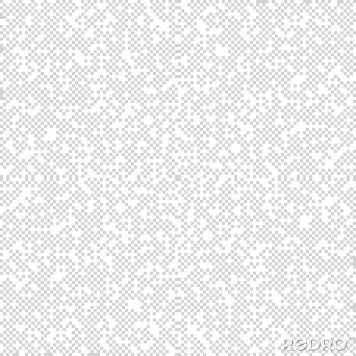 Tapete Weiß-graues Muster mit Pixelpunkten