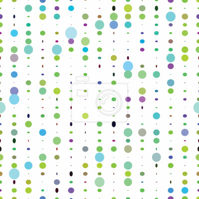 Tapete Weiß-grünes Motiv mit Punkten und Formen