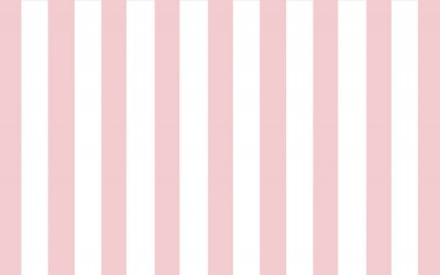 Tapete Weiß-rosa regelmäßige Streifen