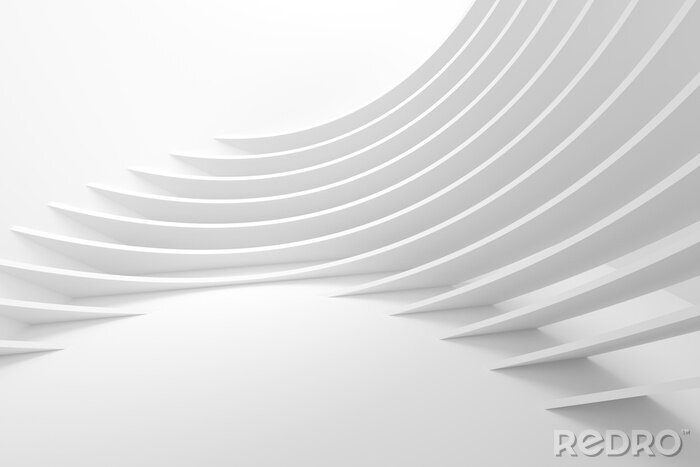 Tapete Weiße architektonische Abstraktion