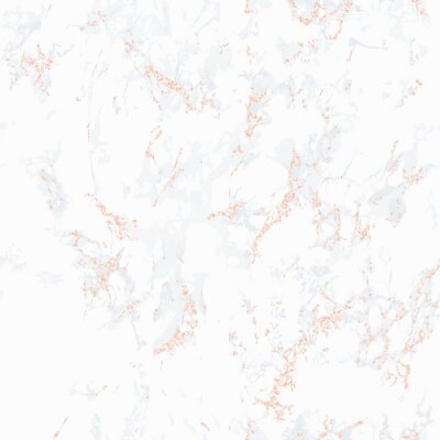 Tapete Weiße Marmorbeschaffenheit mit Roségold. Patina Wirkung. Nahtlose Muster. Überlagerung von Korn. Sequin Roségold Urlaub Hintergrund. Helle Farbe. Vektor. EPS10