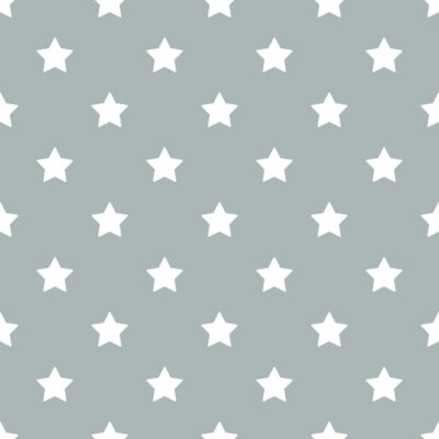 Sticker Weiße Sterne auf grauem Hintergrund Grafik