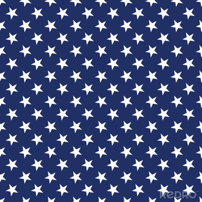Tapete Weiße Sterne im Stil der amerikanischen Flagge