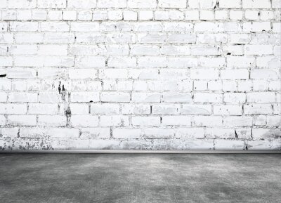 Weiße Wand aus alten Ziegeln