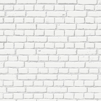 Tapete Weißer Backstein als abstrakte Architektur
