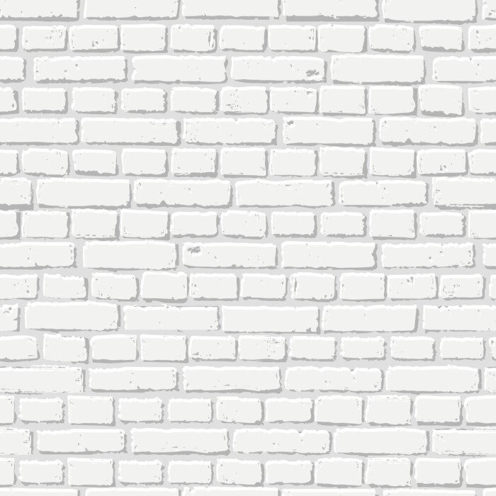 Tapete Weißer Backstein als abstrakte Architektur