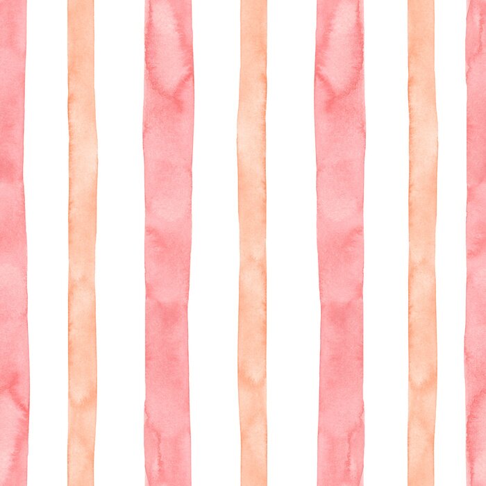 Tapete Weißes Motiv mit Aquarellstreifen