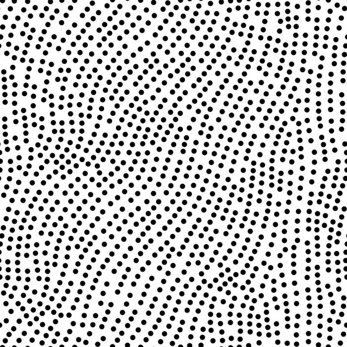 Tapete Weißes Motiv mit kleinen unregelmäßig angeordneten Punkten