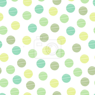 Weißes Motiv mit Kreisen in Grüntönen