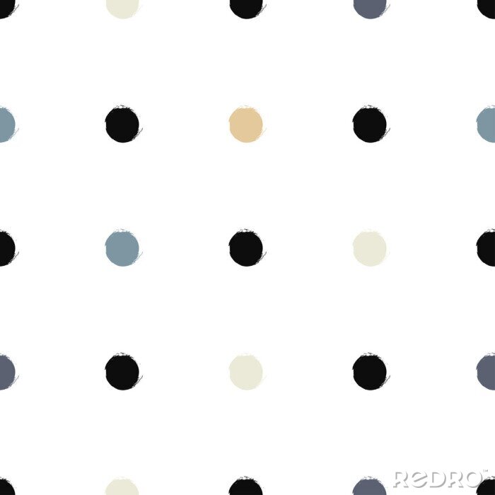 Tapete Weißes Muster mit angeordneten Punkten