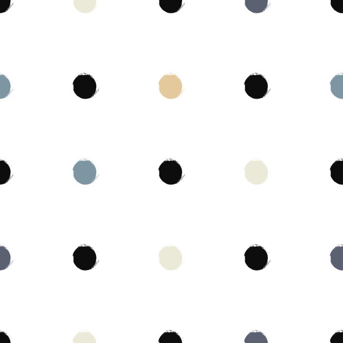 Tapete Weißes Muster mit angeordneten Punkten