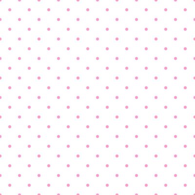 Tapete Weißes Muster mit kleinen rosa Tupfen